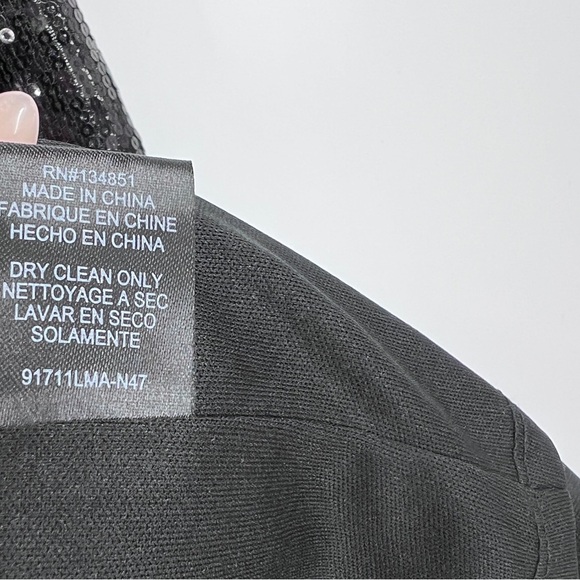 LEYDEN Sequined Wrap Mini Dress in Black Size Xs NWT (Missing Belt) - Picture 9 of 12